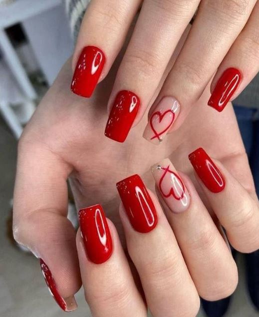 Unhas vermelhas elegantes para se inspirar.