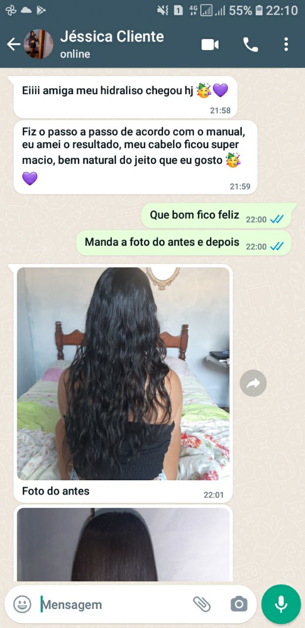 Cabelos hidratados e lisos com hidraliso funciona.