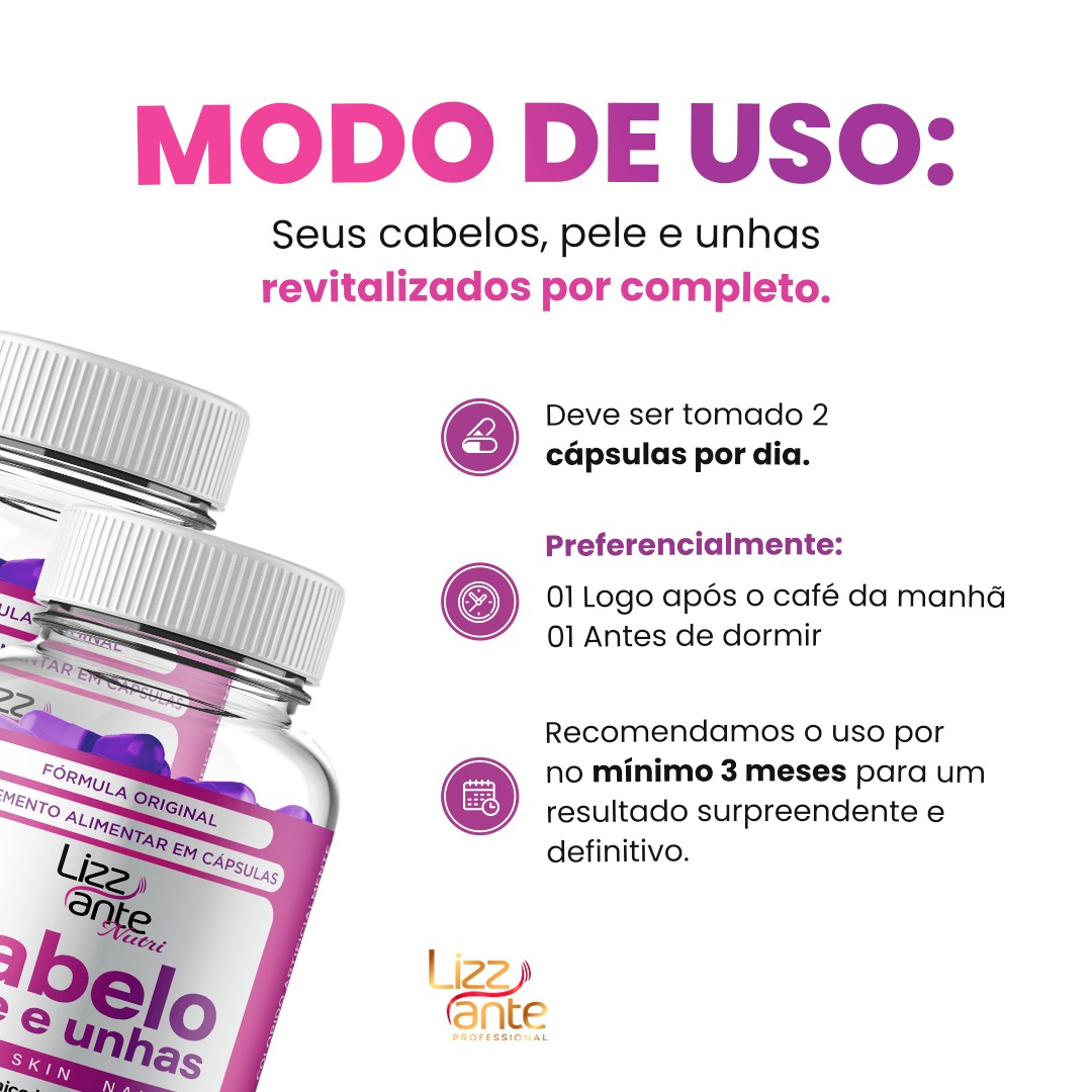 Como usar o Lizz Ante Nutri Cabelos Peles E Unhas corretamente Como usar o Lizz Ante Nutri corretamente?