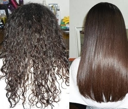 Resultado do Hidraliso em cabelo cacheado antes e depois