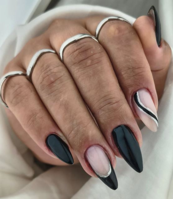 Unhas pretas sofisticadas para eventos especiais