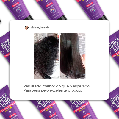 Resultado hidraliso após primeira aplicação cabelo.
