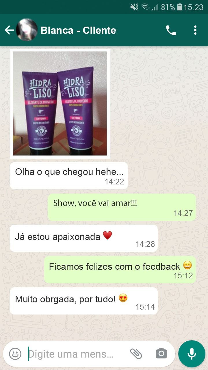 Hidraliso tratamento capilar sem danificar fios.