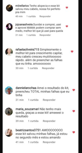 Tratamento eficaz com Kit S.O.S Crescimento Capilar comprovado.