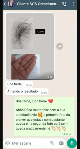 Kit S.O.S Crescimento Capilar melhora volume e densidade dos fios.