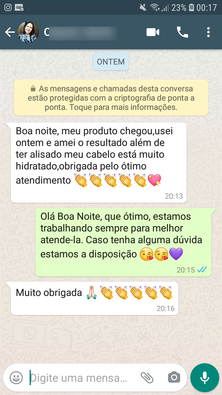 Hidraliso resultado em cabelo com química.