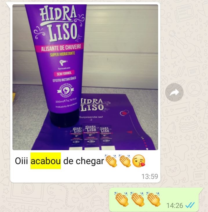 Hidraliso cabelos leves soltos e hidratados.