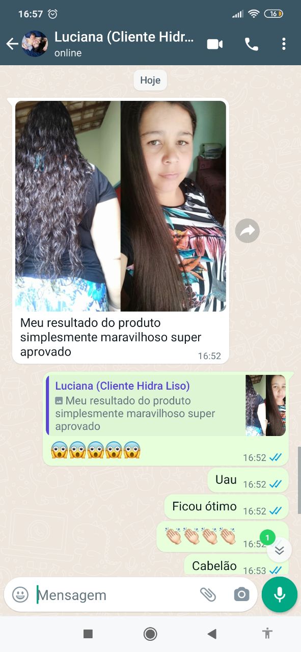 Hidraliso reduz volume e elimina frizz cabelo.