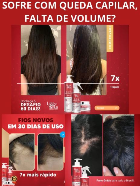 Kit S.O.S Crescimento Capilar fortalecimento e nutrição dos fios.