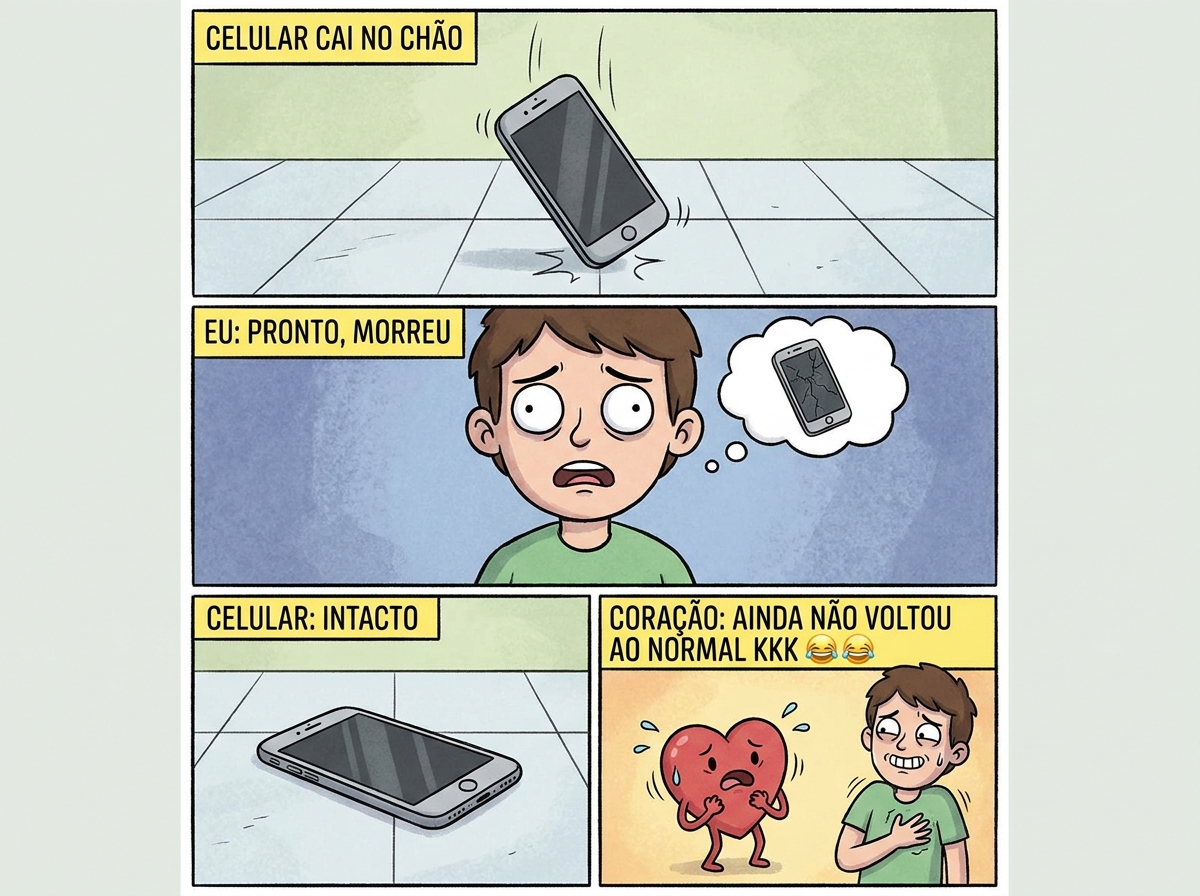6. Celular cai no chão