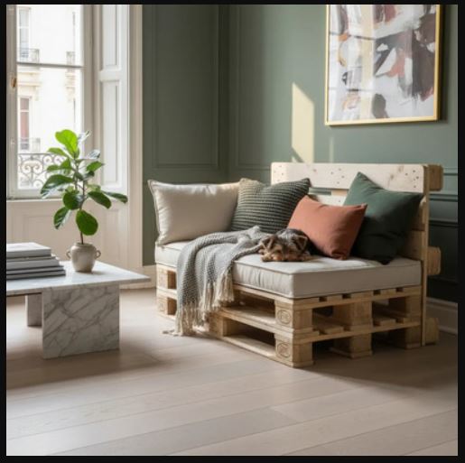 Sofá de pallet econômico para quem quer gastar pouco.