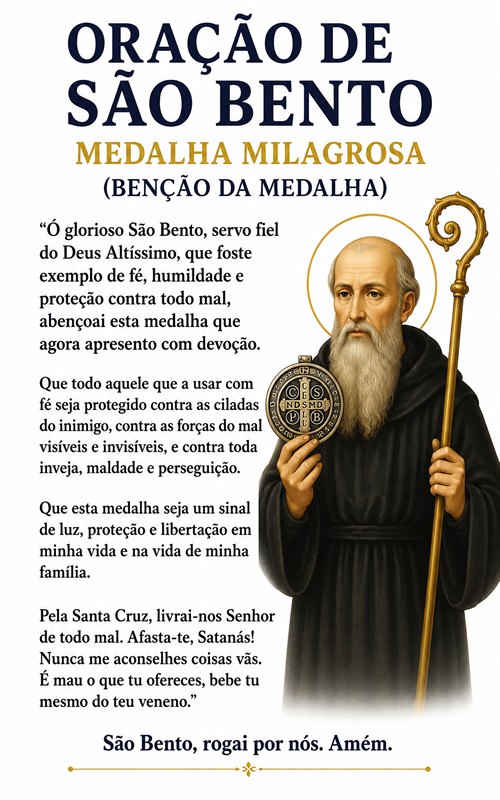 Oração de São Bento Medalha Milagrosa (Benção da Medalha)!