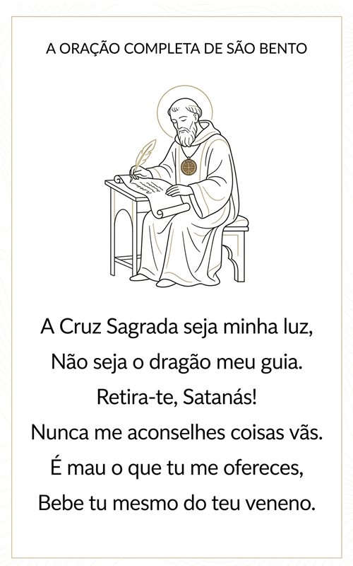 A Oração Completa de São Bento: A Cruz Sagrada seja minha luz!