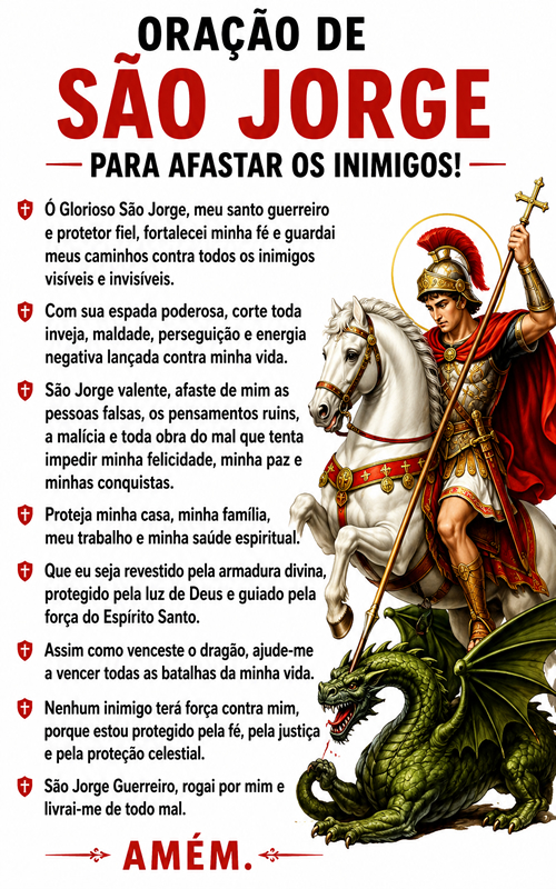 Oração De São Jorge Para Afastar Os Inimigos!
