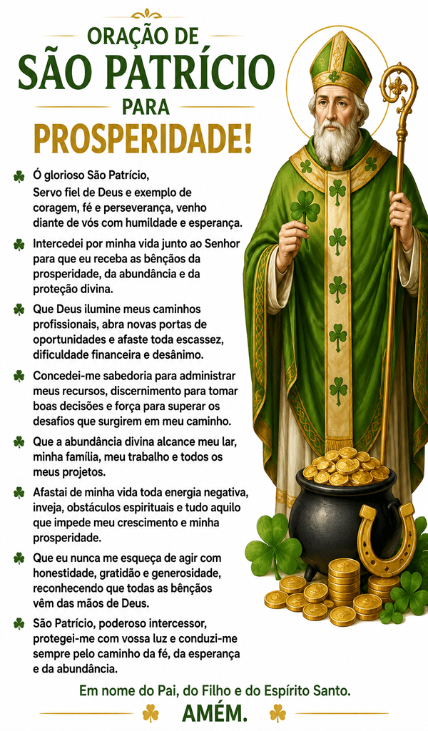 Oração De São Patrício Para Prosperidade!